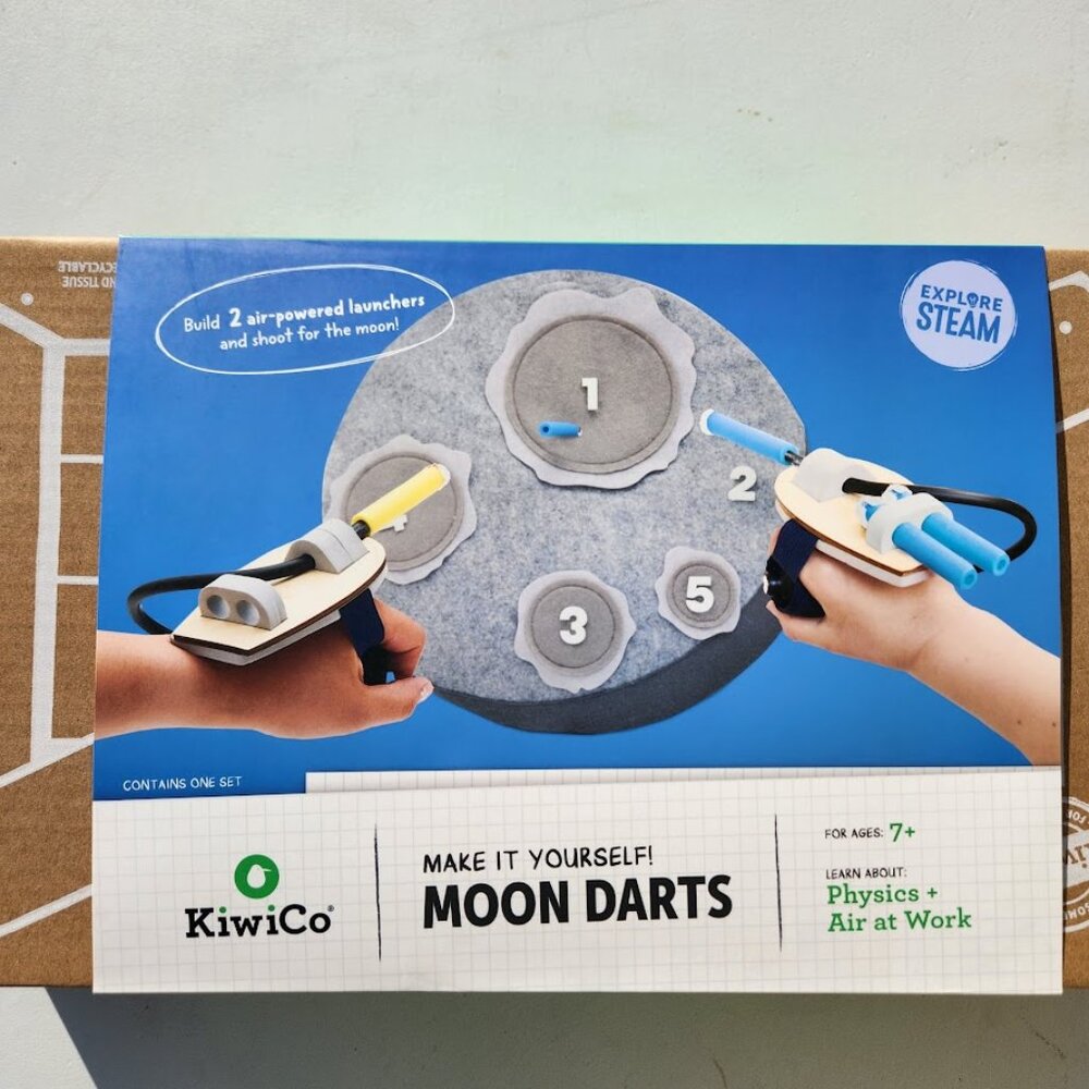 NEW KiwiCo Kiwi Co. Moon Darts Nerf Science Kit STEM DIY Craft Set Solar System